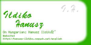 ildiko hanusz business card